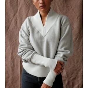 AGOLDE Klara Extended V-Neck Sweatshirt - Size S - New